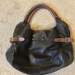 Kate Spade black leather duffle